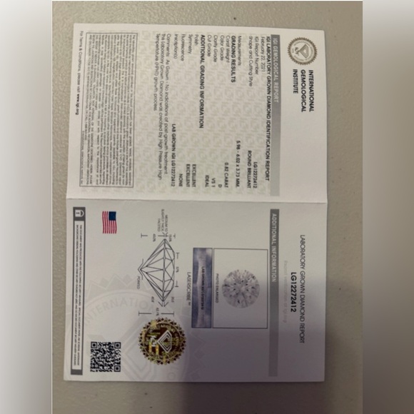 Diamond Engagement Ring Set 14k Rose Gold - Picture 4 of 5